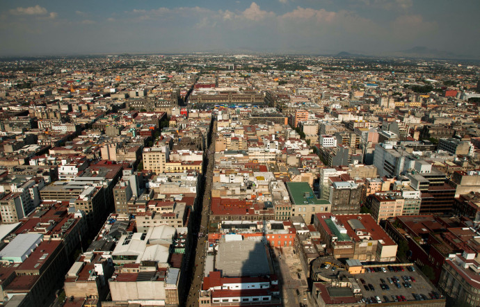 Vue aérienne du Centro Histórico, Mexico