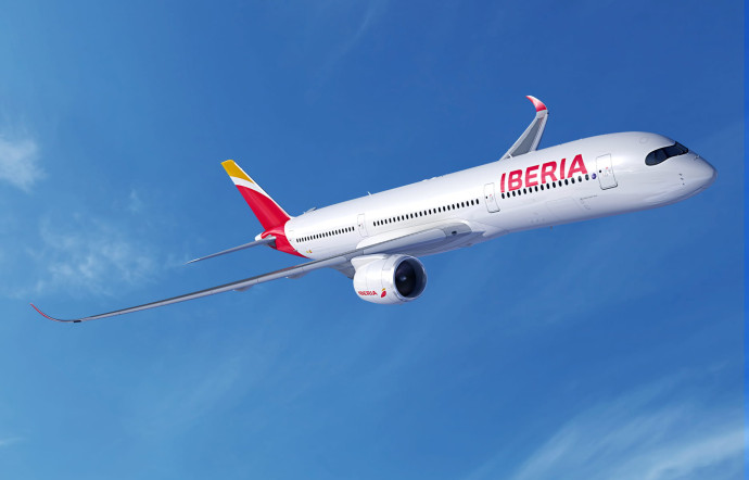Un A350 Iberia, dont les premiers vols auront lieu au mois de juin entre Madrid et Londres, avant de relier New York et la capitale espagnole au mois d’août.