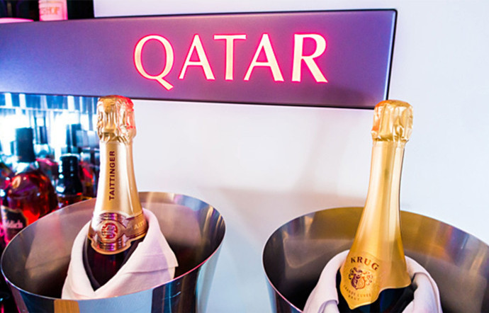 Qatar Airways est première du classement Cellars in the Sky du meilleur effervescent grâce au champagne Krug Grande Cuvée parmi ses crus prestigieux.