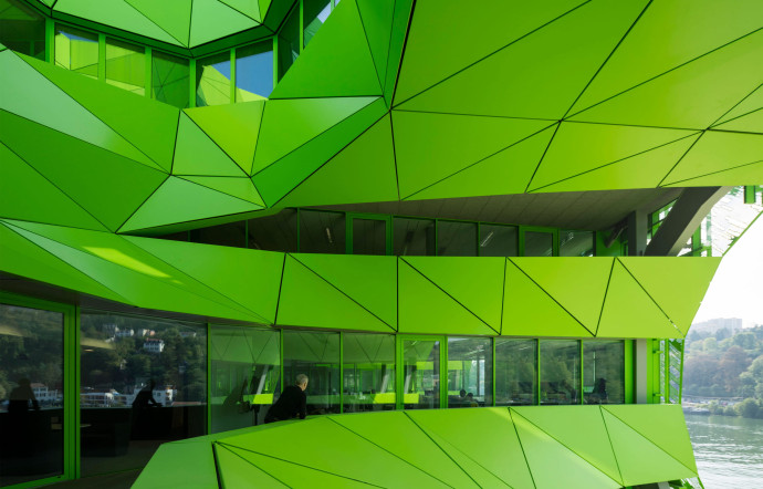Le Cube Vert, siège d’Euronews, à Lyon (2014).