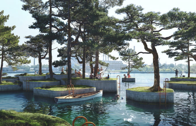 Archi : un parc flottant dans le port de Copenhague avant la fin de l'année