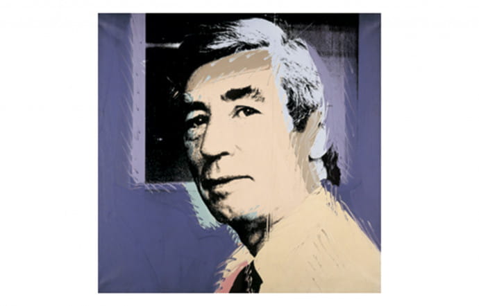 Portrait d'Hergé signé Andy Warhol (1977).