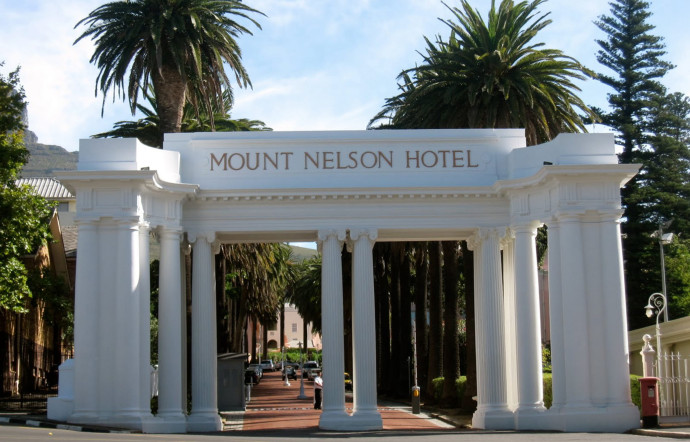 L’entrée du Mount Nelson Hôtel