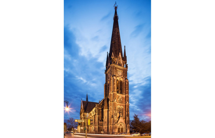Bien que profondément Turc et punk, Kreuzberg, cache des pépites de l’architecture néogothique. Ici, l’église de Südstern, construite à la fin du XIXe siècle.