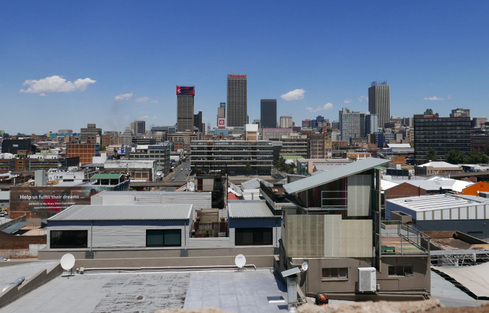 Les toits de Johannesburg, vue du rooftop de la galerie Agog.