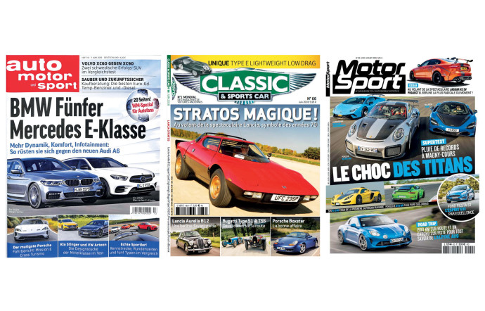 Auto motor und sport (Allemagne), Classic & Sports Car et MotorSport (Angleterre).