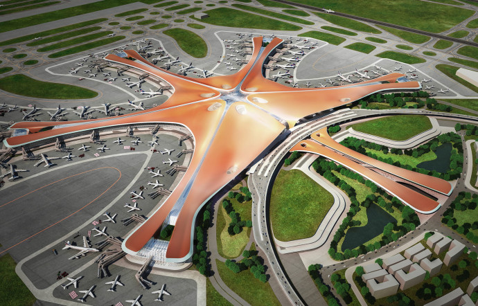 Design du futur aéroport de Pékin.