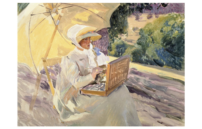 María Painting at El Pardo, Joaquín Sorolla, 1907.