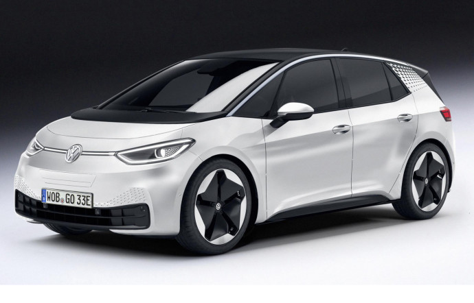 Voitures électriques, du concept à la réalité –  Volkswagen ID.3 170 ch, 45 ; 58 ; ou 77 kWh, 330 ; 420 ; ou 500 km, à partir de 30 000 € environ, 2020.