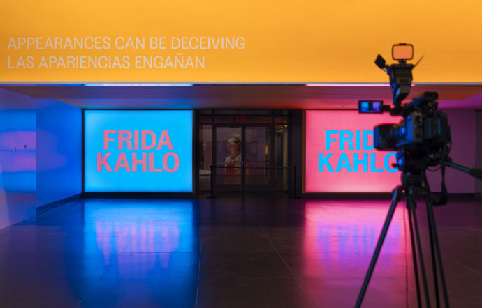 Lightboxes fournies par la branche Chargeurs Creative Collection pour l’exposition Frida Kahlo au Brooklyn Museum.