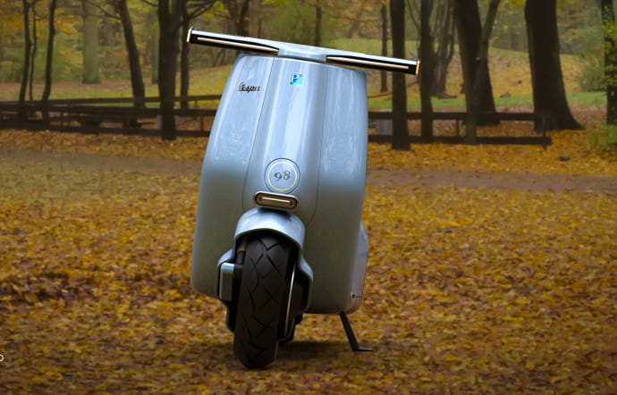 Vespa 98, l’iconique scooter italien s’offre un voyage dans le futur