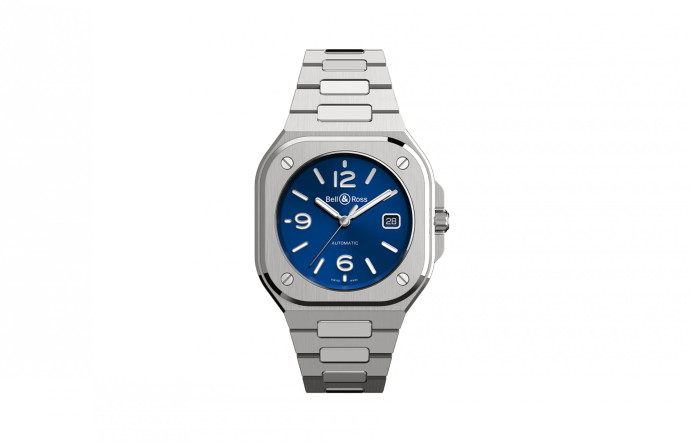 Bell & Ross, 4 500 €. – Shopping montres : bleu hypnotique