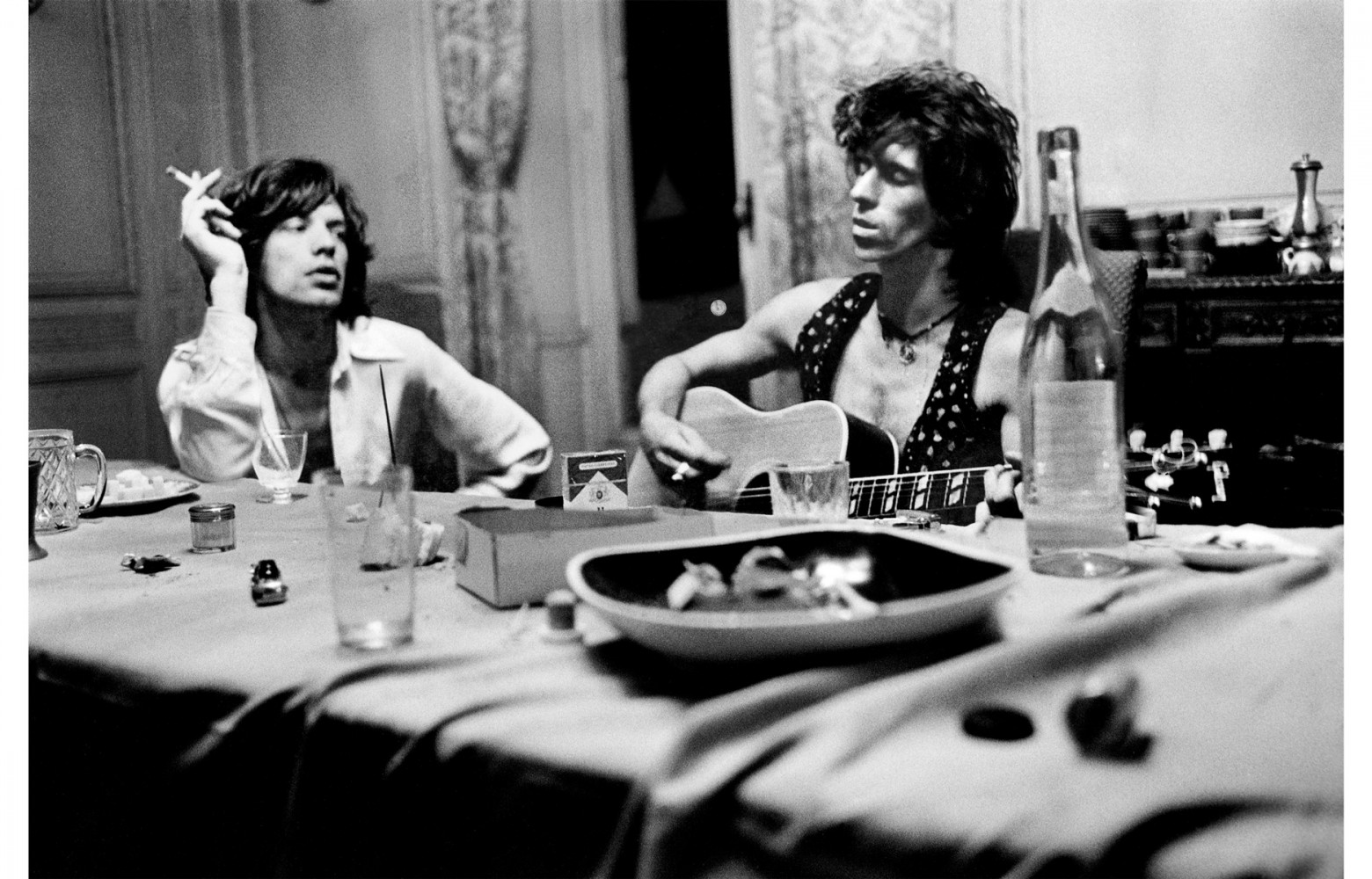 Mick Jagger & Keith Richards, Villa Nellcote, Villefranche sur Mer, 1971.